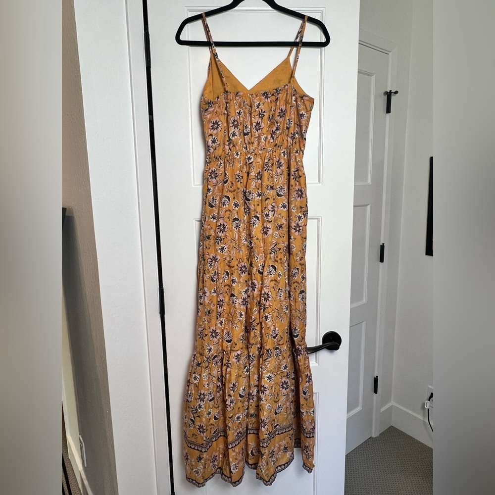 Evereve Boho Floral Yellow Maxi Dress (Small) - Picture 3 of 6
